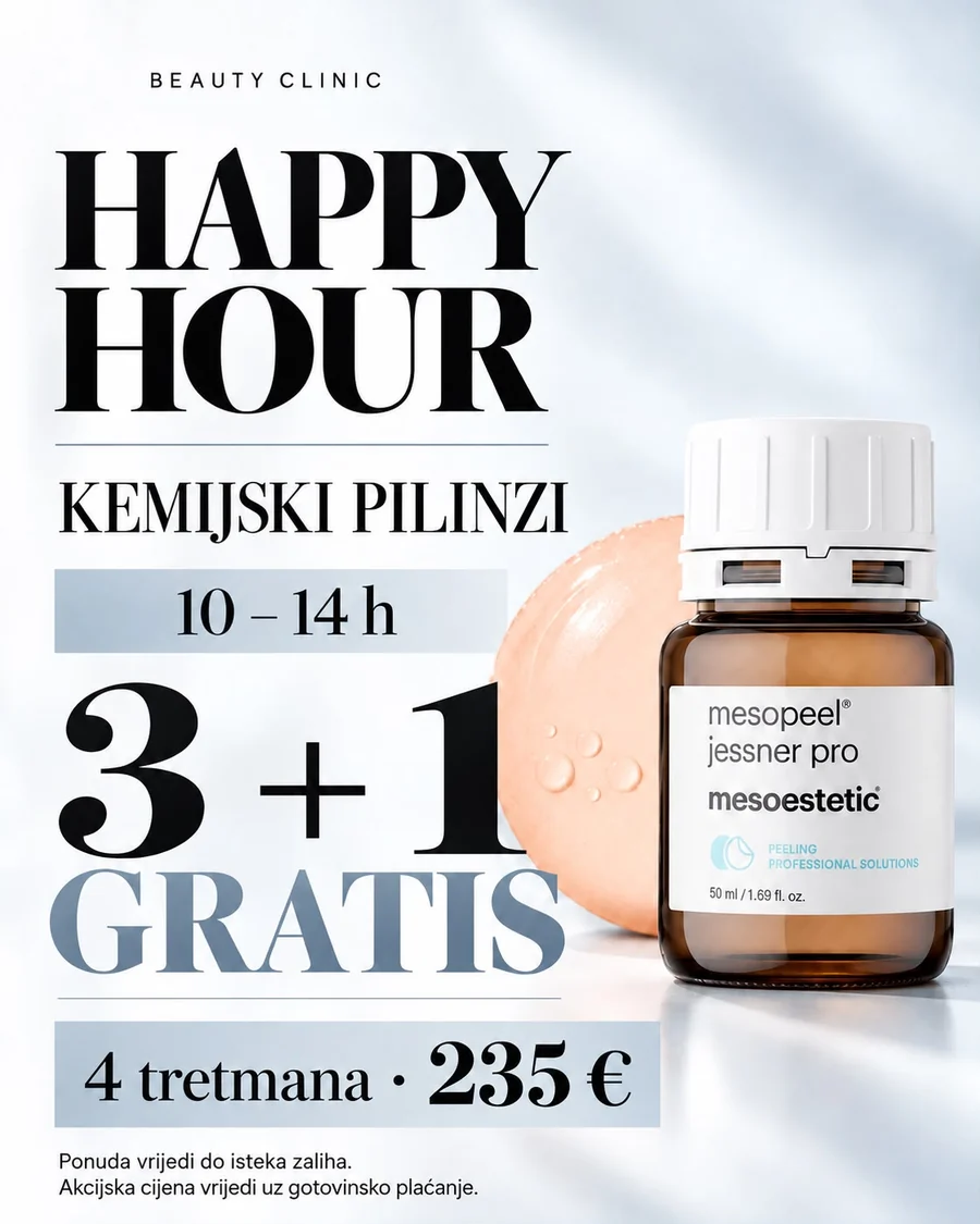 Happy Hour kemijski pilinzi u Beauty Clinicu Zaprešić